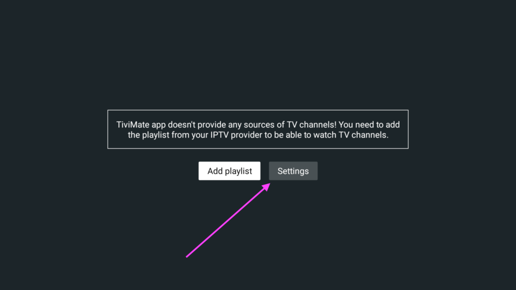 TiviMate - Settings - Canale tv online
